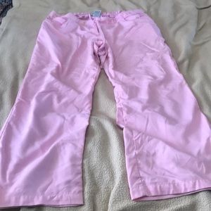 Greys Anatomy pink bootcut scrub bottoms